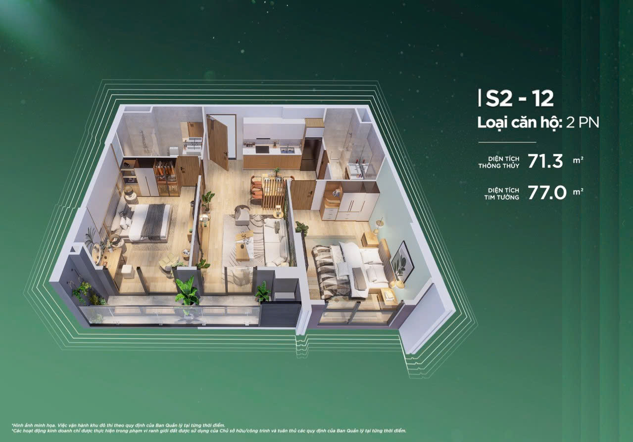 Căn 2PN The Sentosa Vinhomes Star City Căn 2PN The Sentosa Vinhomes Star City