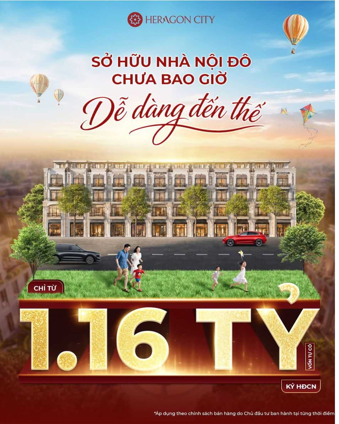 Chỉ từ 1,16 tỷ sở hữu ngay dự án Heragon City
