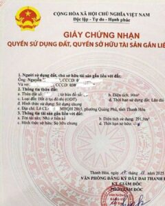 Pháp lý mặt bằng Hồ Sen