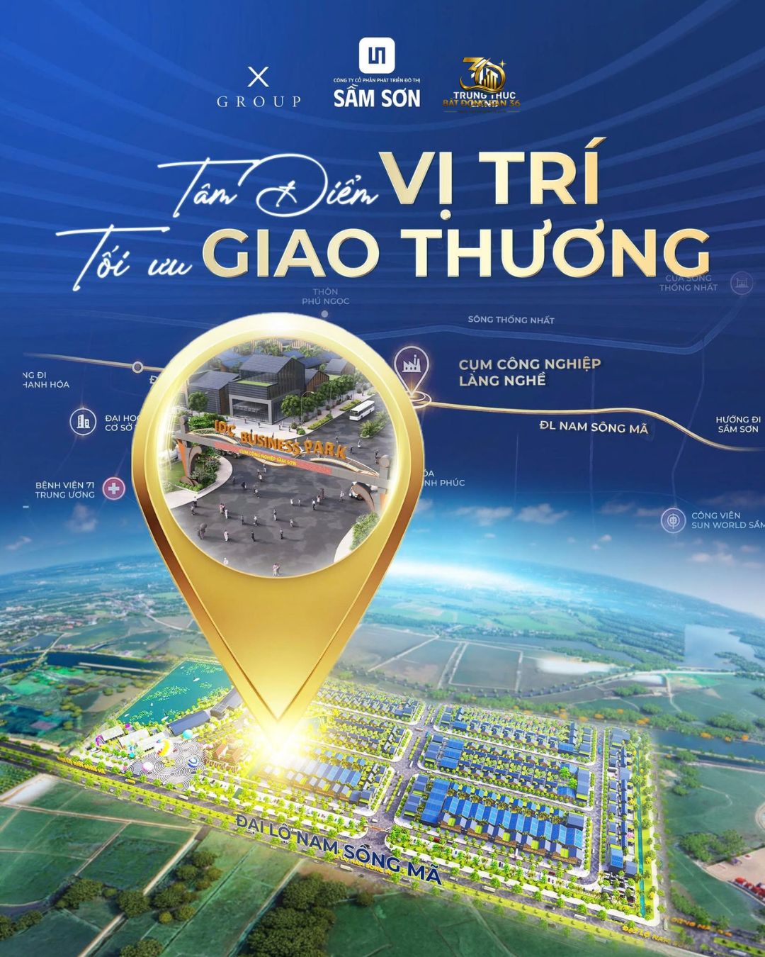 Vị trí dự án IDC Business Park Sầm Sơn Vị trí dự án IDC Business Park Sầm Sơn