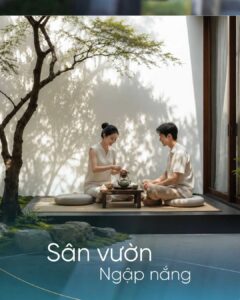 Sân vườn ngập nắng tại Ramond Urbaniz Sầm Sơn