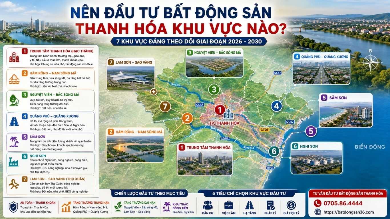 Nên đầu tư bất động sản thanh hóa khu vực nào