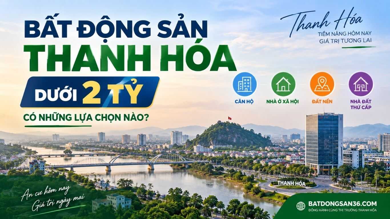 Bất động sản Thanh Hóa dưới 2 tỷ năm 2026