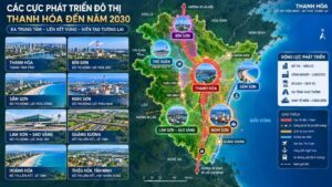 Các cực phát triển đô thị Thanh Hóa đến năm 2030