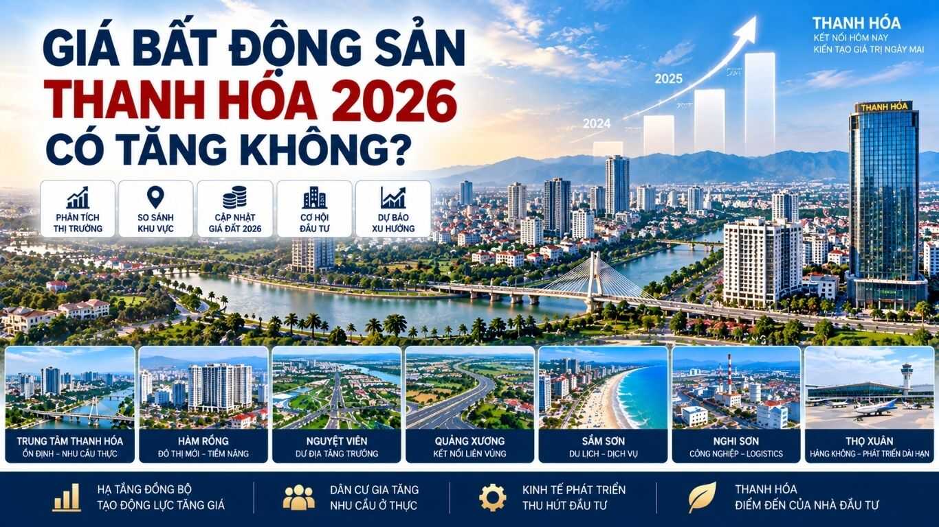 Giá bất động sản Thanh Hóa 2026 có tăng không