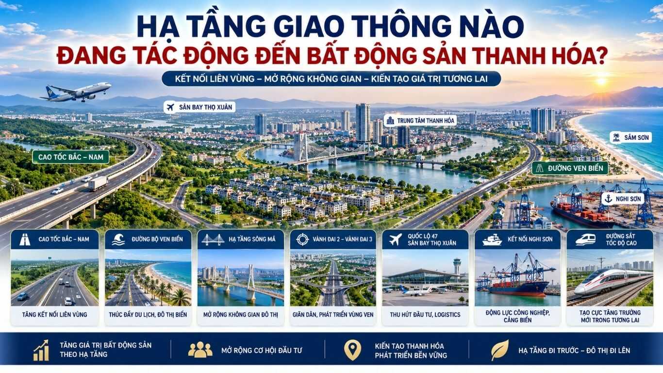 Hạ tầng giao thông nào đang tác động đến bất động sản Thanh Hóa