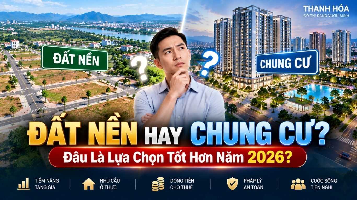 Nên mua đất nền hay chung cư tại Thanh Hóa.